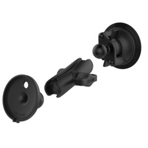 Exploded view of RAM® Twist-Lock™ Suction Cup Mount with Apple MagSafe Adapter