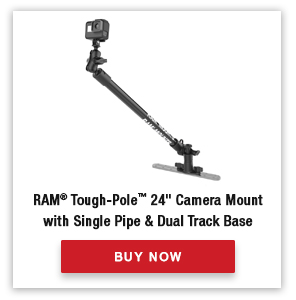 RAM® Tough-Pole™ 24" Camera Mount with Single Pipe & Dual Track Base