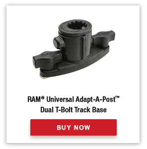 RAM® Universal Adapt-A-Post™ Dual T-Bolt Track Base