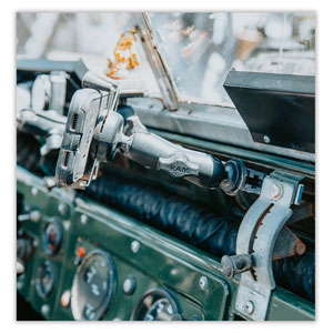 RAM® X-Grip® Phone Mount with RAM® Track Ball™ Base Mounted in Vehicle